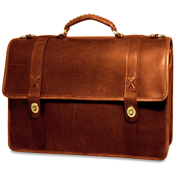 Barrister Triple Gusset Flapover Briefcase